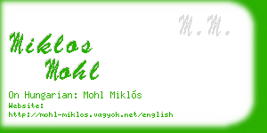 miklos mohl business card